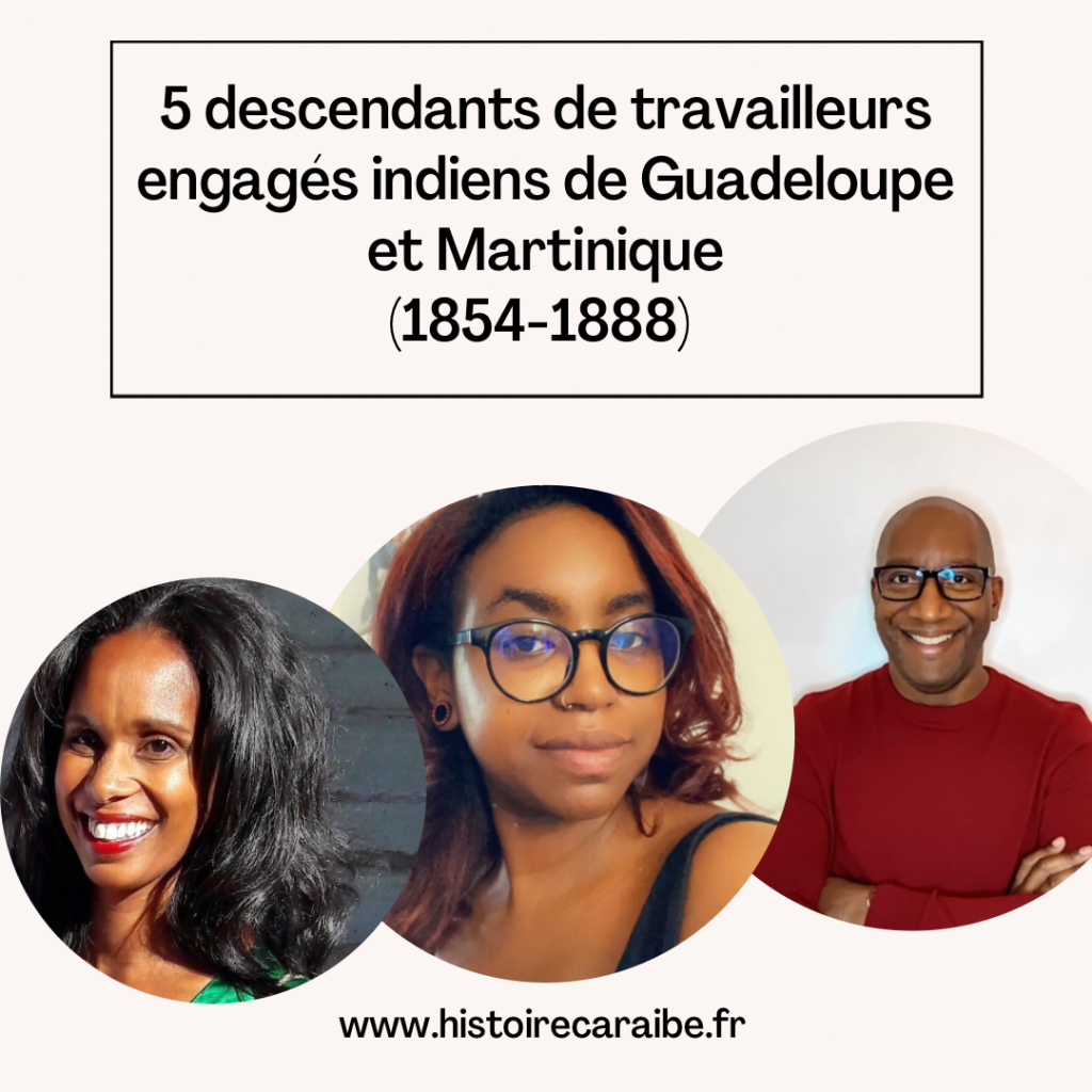 5 descendants de travailleurs indiens engagées de Guadeloupe et de Martinique